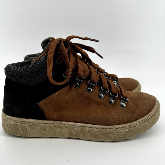 Forsake Lucie Mid Outdoor Sneakers Lace Up Waterproof Suede Black Brown 7 - Picture 3 of 8